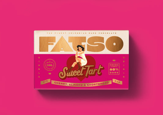 Fatso Sweet Tart Chocolate Cherry Almond & Shortbread Bar