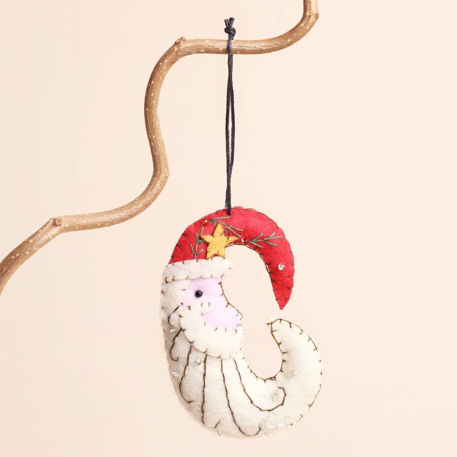 Beaded Felt Father Christmas
Hanging Decoration