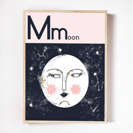 M for Moon Art Print