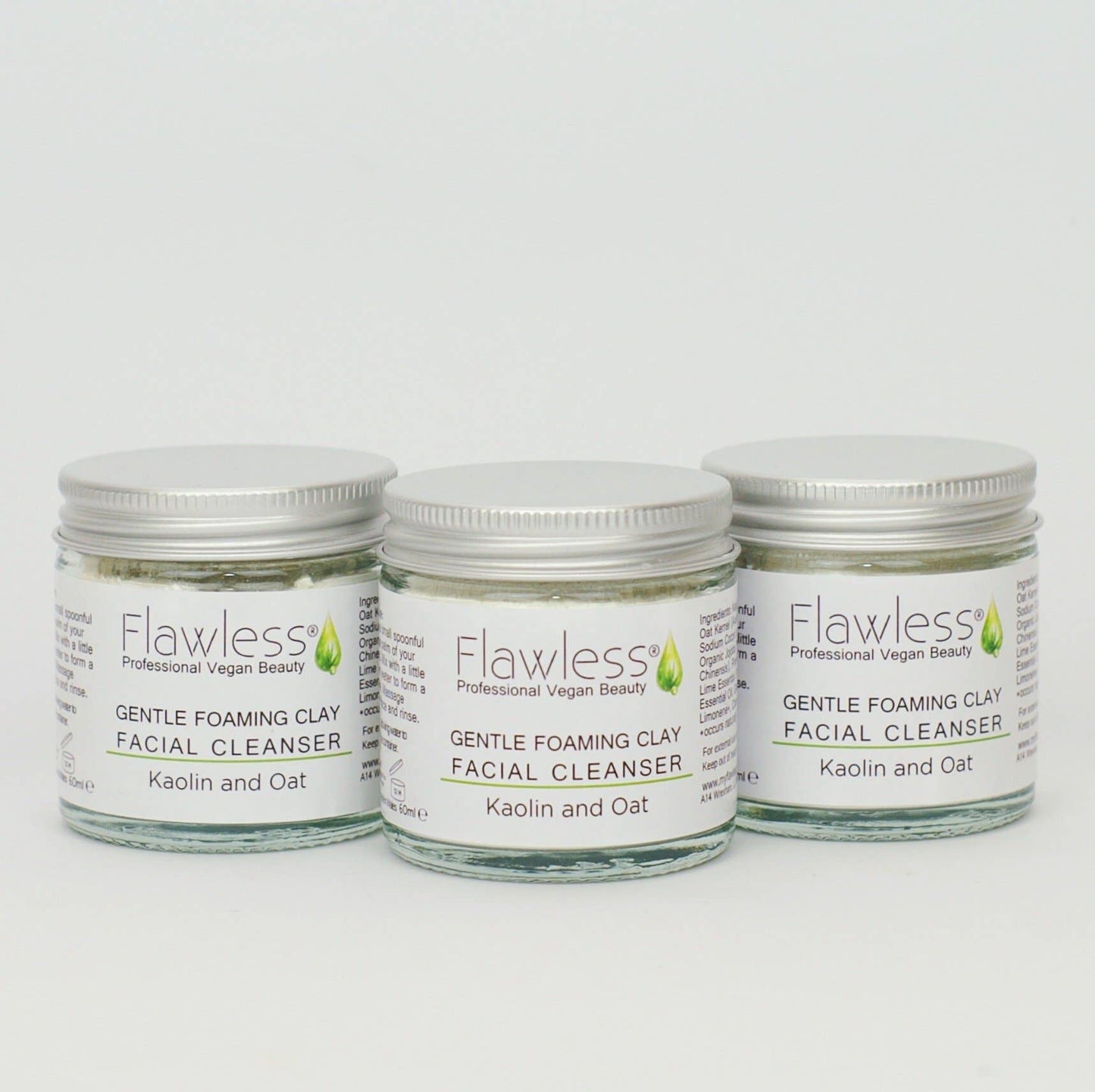 Flawless Beauty Gentle Foaming Facial Cleanser | Kaolin Clay & Oat 60ml