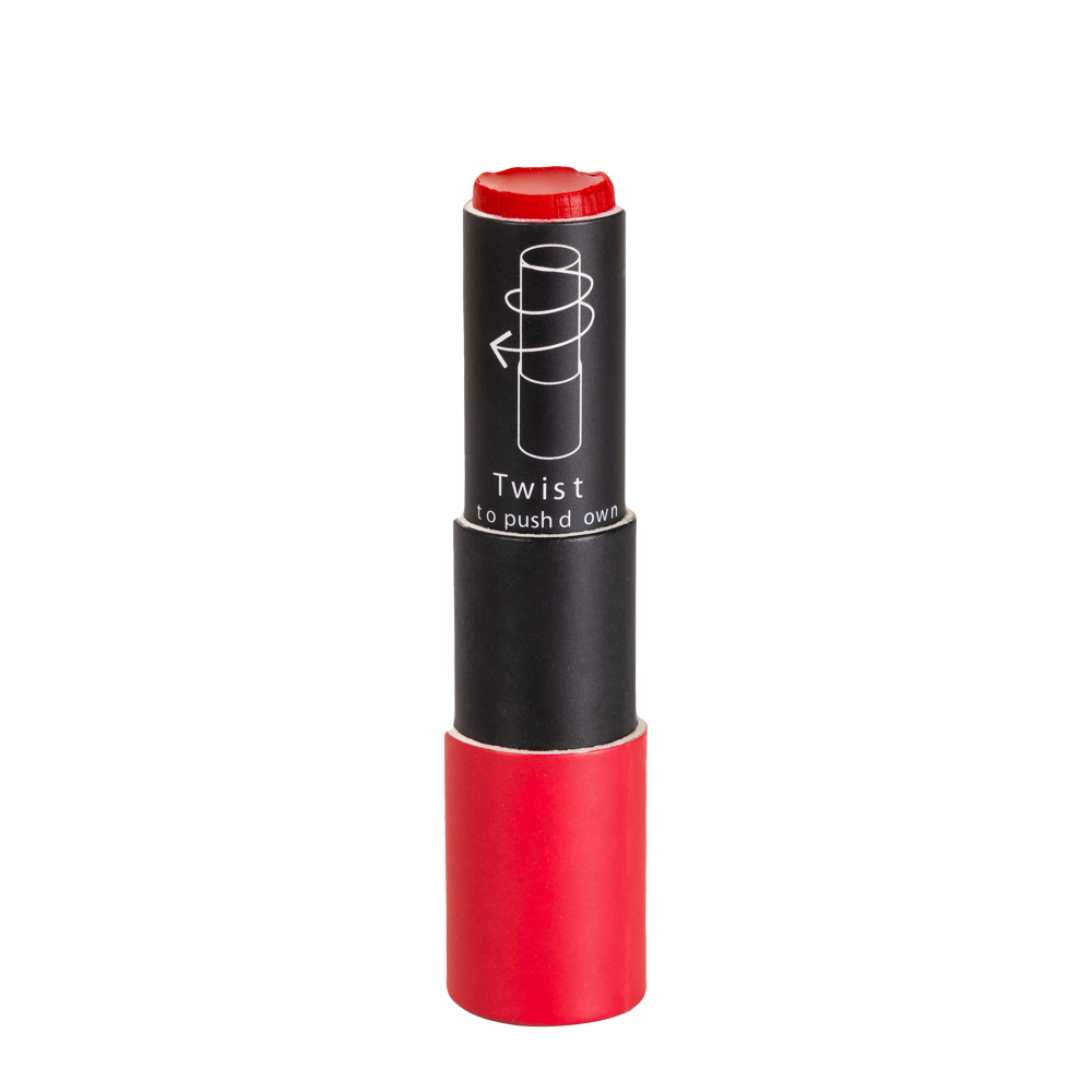 Plastic Free Matte Lipstick in Paper Tube - Classy Red 03