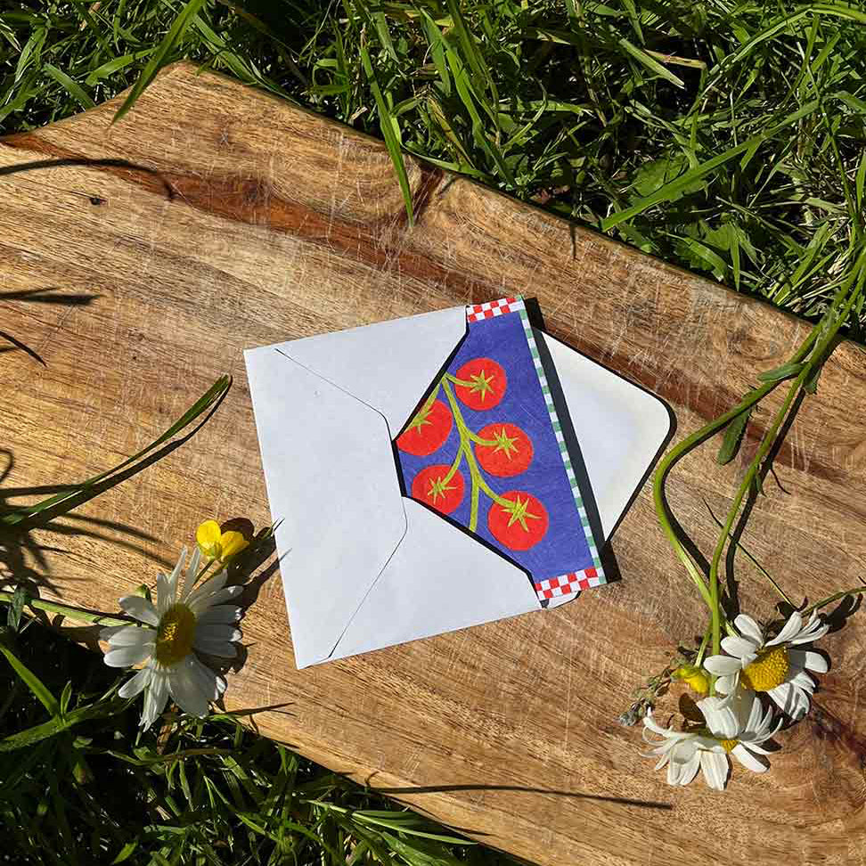 Vegetable Patch Concertina Greeting Card
