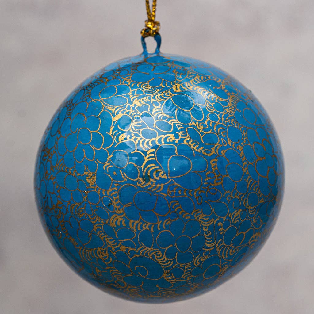 3" Azure Blue Indian Bauble