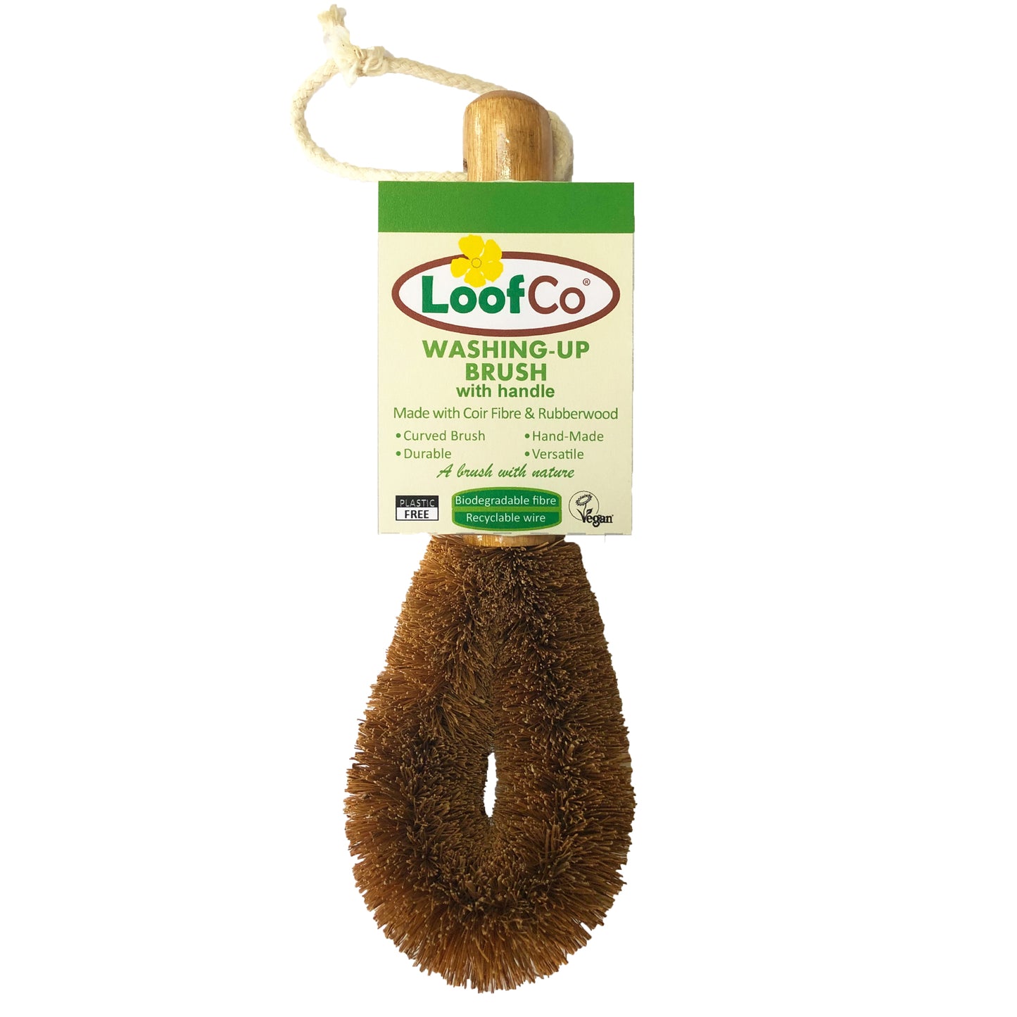 LoofCo Coconut Fibre Dish Brush with Handle - SW Coast Refills