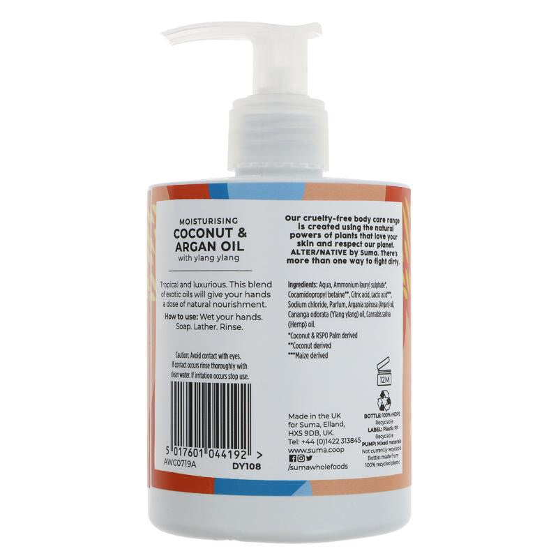 Hand Wash Soap Coconut & Argan Oil - SW Coast Refills