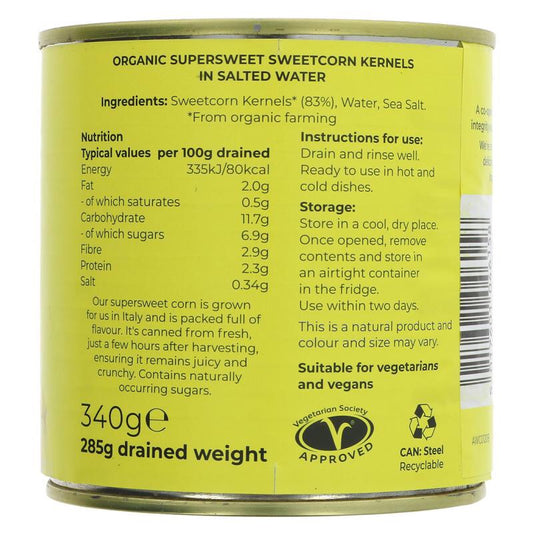 Suma Organic Supersweet Sweetcorn - 340g - SW Coast Refills