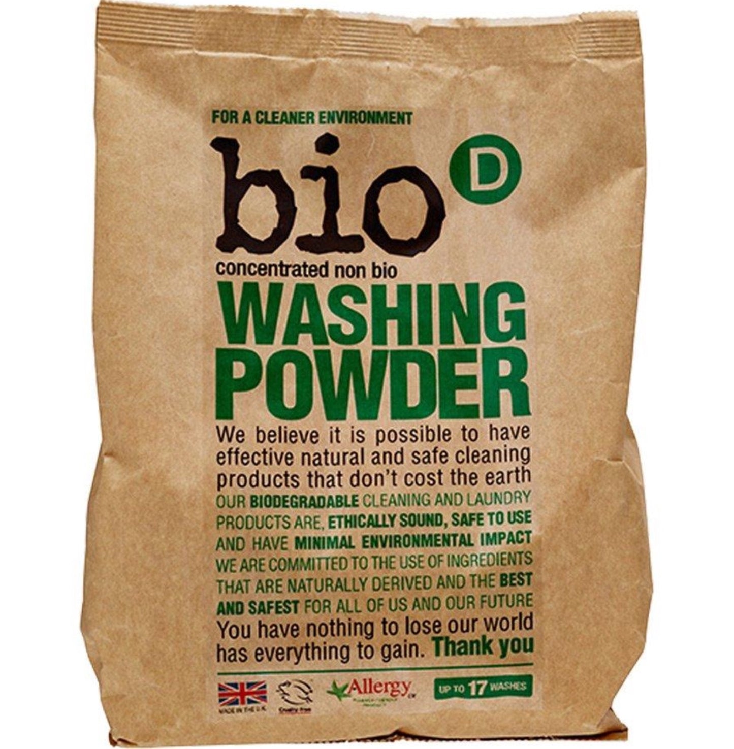 Bio D Washing Laundry Powder Concentrated - 1Kg - SW Coast Refills
