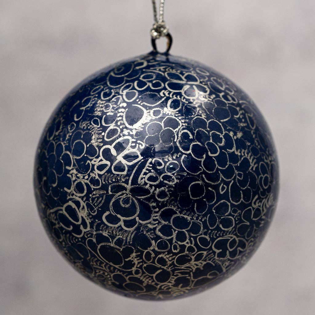 3" Navy Indian Bauble