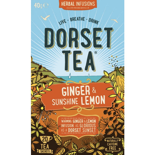 Dorset Tea Ginger & Sunshine Lemon - 20 Bags | SW Coast Refills