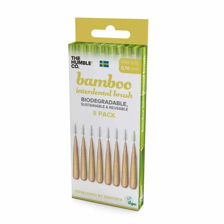 Bamboo Interdental Brushes - 8 pack - 0.70mm