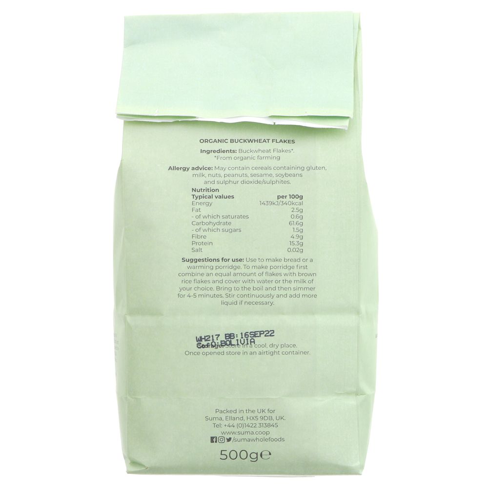 Suma Organic Buckwheat Flakes 500g