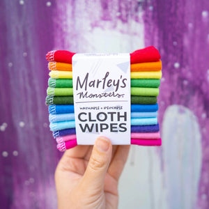 Rainbow Reusable Cloth Wipes 12 Pack