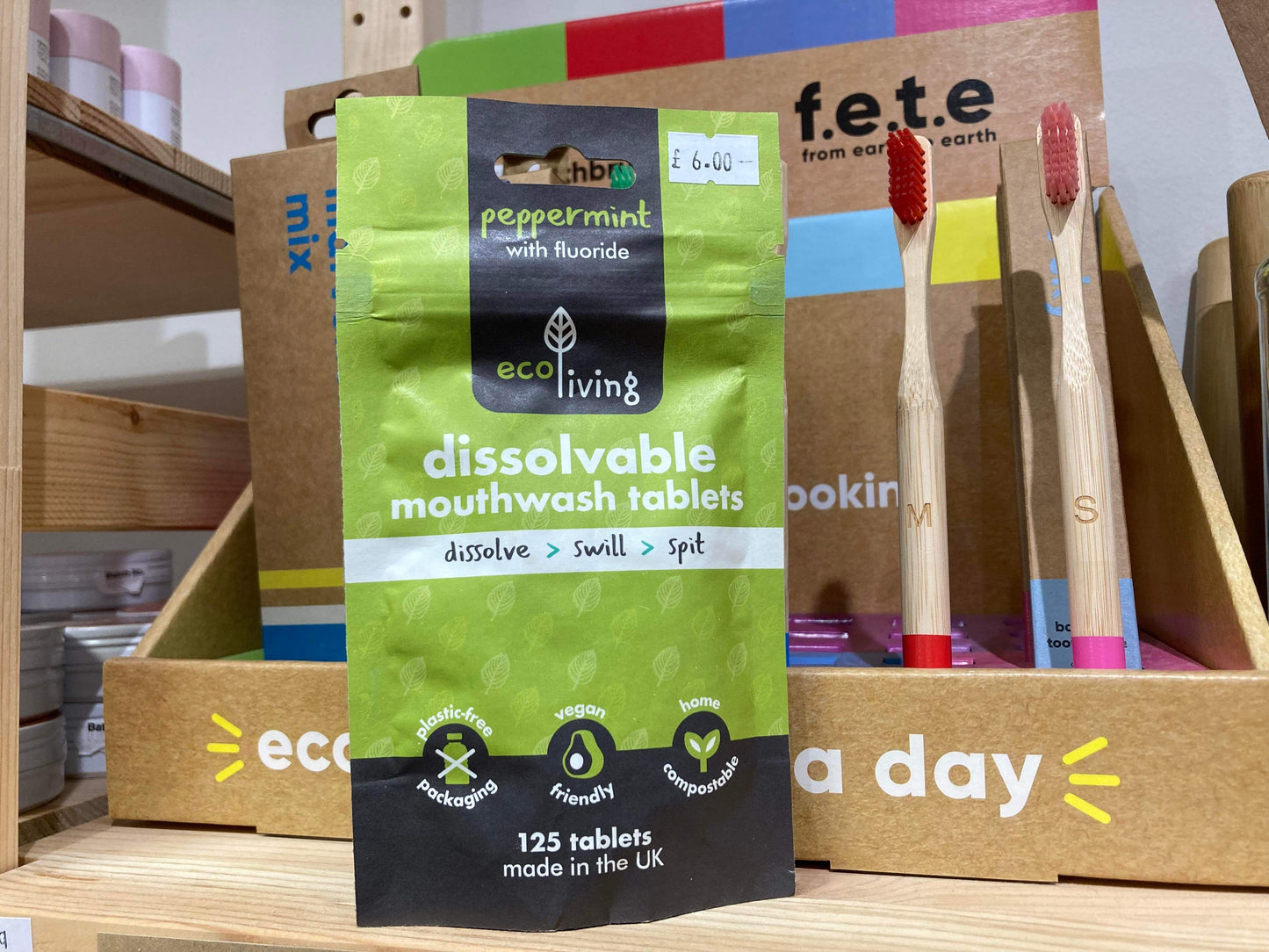 Dissolvable Mouthwash Tablets with Fluoride - 125 pack