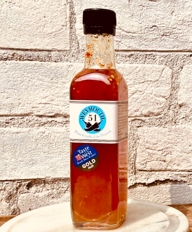 Sweet Chilli Sauce - Medium | Thai Style Sweet Chilli Dipping Sauce | Weymouth 51 Hot Sauces | Local Dorset produce - SW Coast Refills