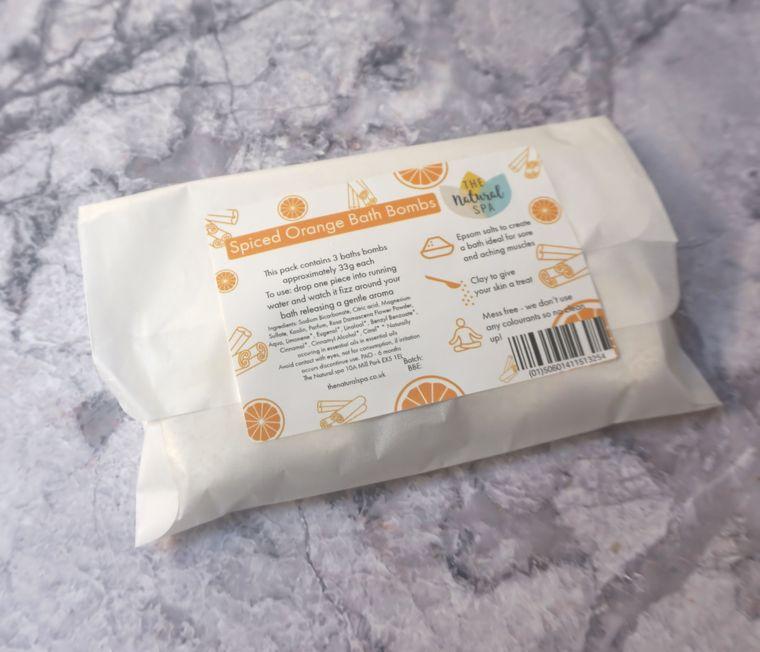 Natural Spiced Orange Bath Bombs Pack of 3