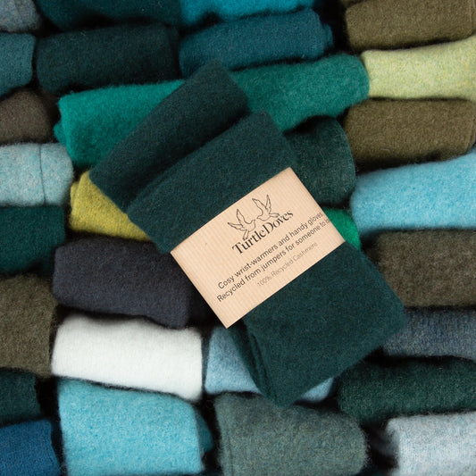Turtle Doves Recycled Cashmere Fingerless Gloves