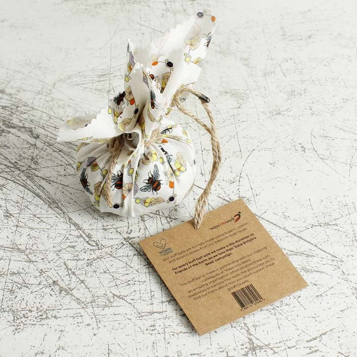 Sustainable Buff Ball for Furniture Rewaxing and Polishing