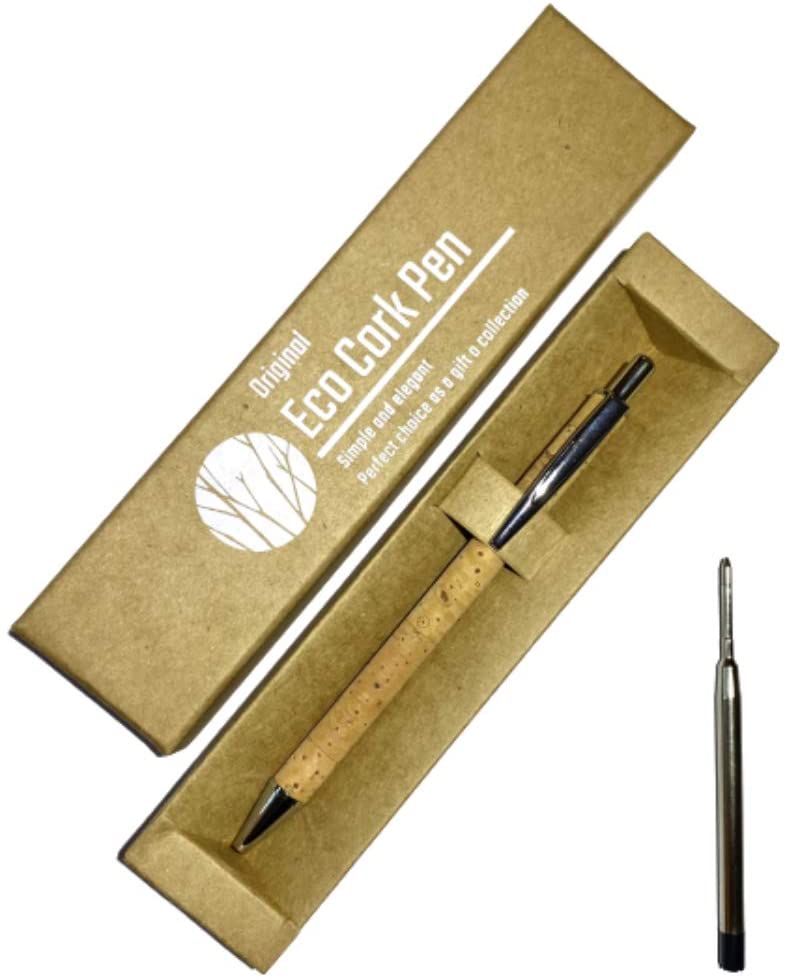 Refillable Sustainable Organic Cork Ballpoint Pen