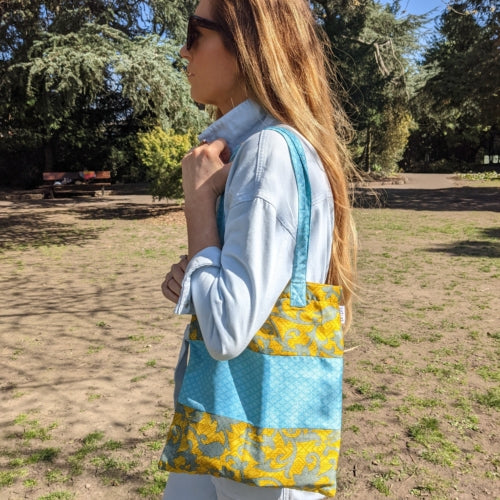 Upcycled Sari Small Tote Bag