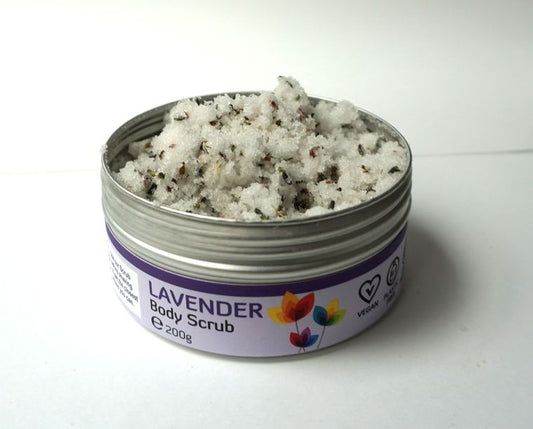 Lavender Body Scrub Plastic Free by The Natural Spa Co. | Soaps & Bathtime | SW Coast Refills