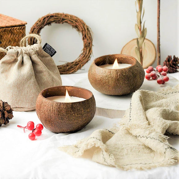 Coconut Shell Candle by Jungle Culture currently discounted in our Winter Sale. 