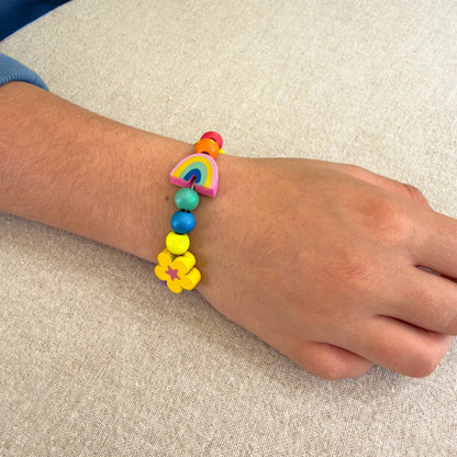 Cotton Twist Rainbow Bloom Bracelet Making Kit