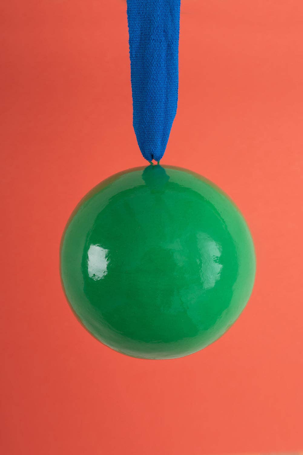 Green and Blue Colourblock Bauble