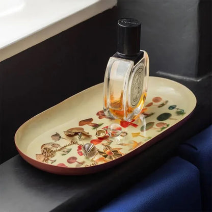 Oval Enamel Tray - Fungi