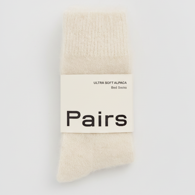 Clotted Cream Ultra Soft Alpaca Bed Socks