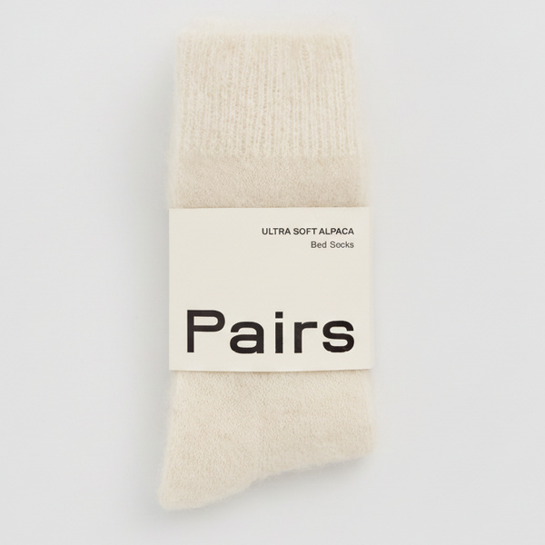 Clotted Cream Ultra Soft Alpaca Bed Socks