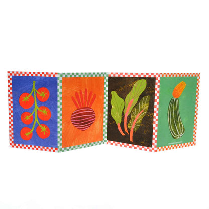 Vegetable Patch Concertina Greeting Card