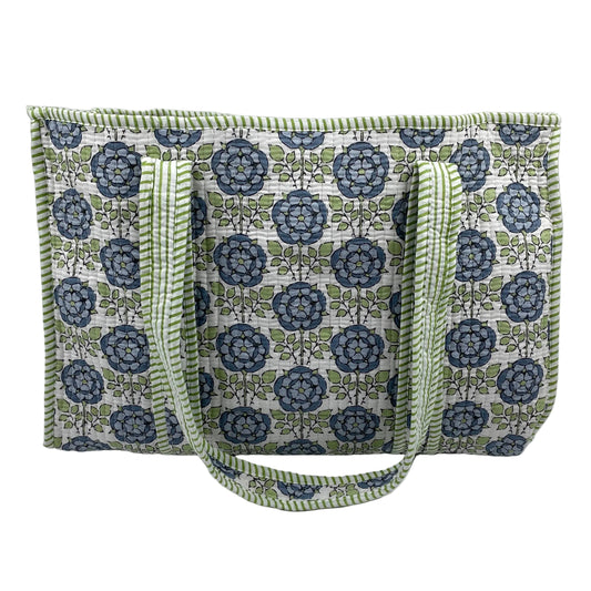 Delphine Quilted Cotton Tote Bag