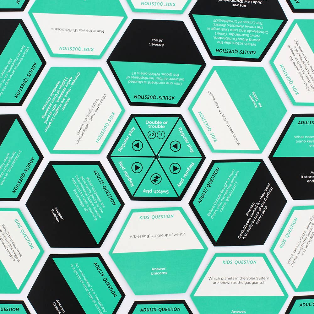 Hexagon Kids Vs Adults - Fun For All Trivia Game