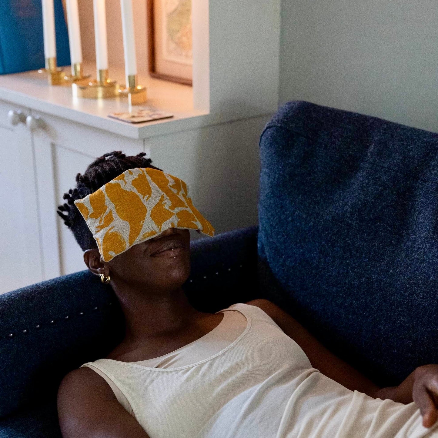 Blasta Henriet Linen Eye Pillow Navy