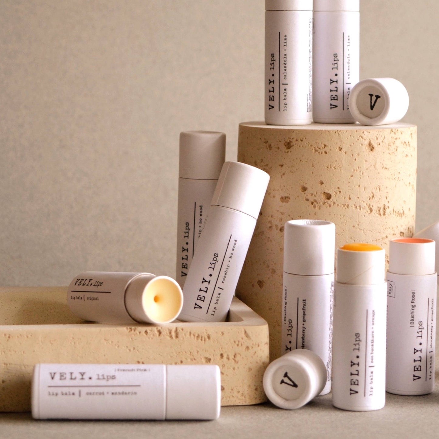 Natural Vegan Lip Balm Paper Tube