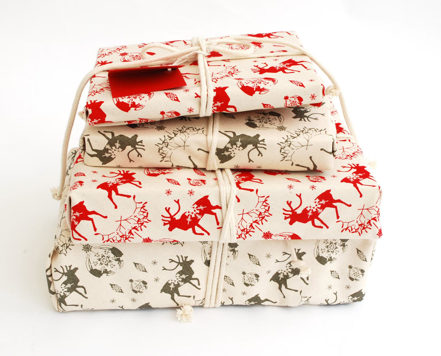 Organic Cotton Fabric Festive Gift Wrap
