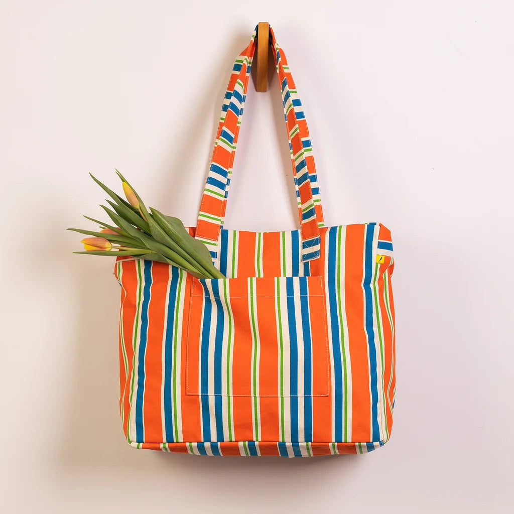 Fluf Daytrip Tote Varsity Stripe