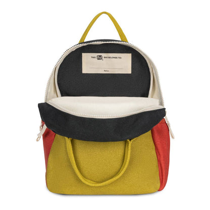 Fluf B Pack Jr - Organic Cotton Kids Backpack Carbon Cactus