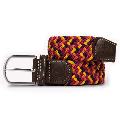 Recycled Woven Belt - Orange Yellow Zig Zag