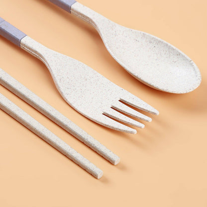 Biodegradable Wheat Straw Travel Cutlery Set