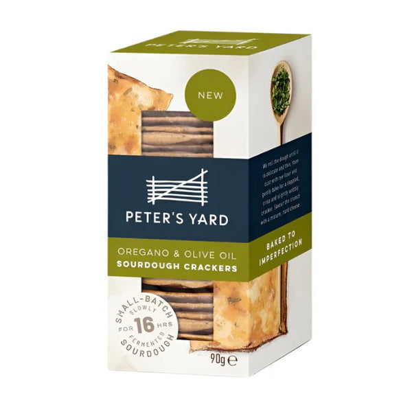 Peter's Yard Oregano & Olive Oil Sourdough Crackers - 90g