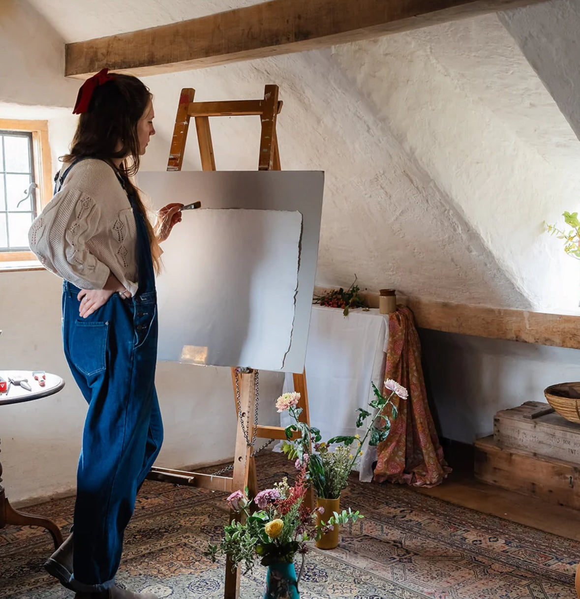 Meditate With Flowers Greeting Card