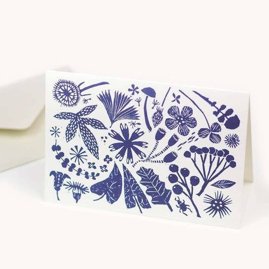Blue Wildflower Greeting Card