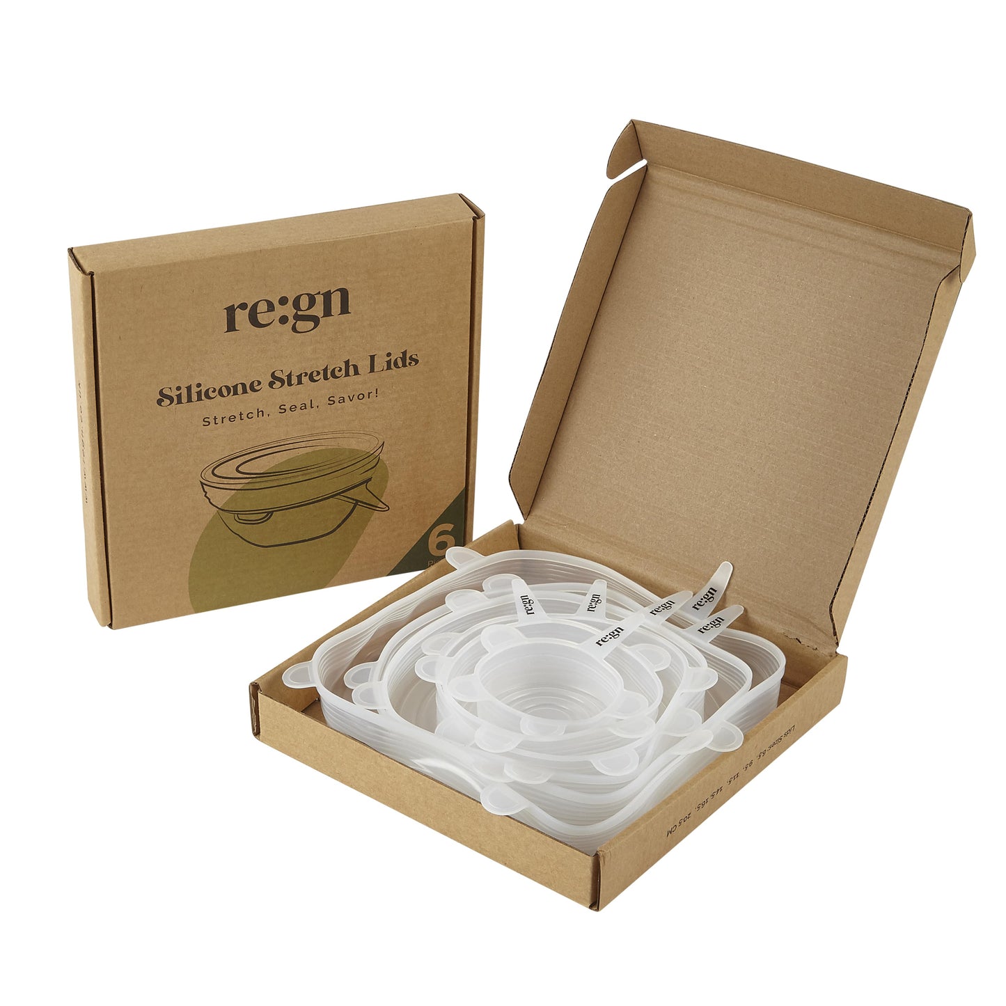 Set of 6 Reusable Silicone Lids