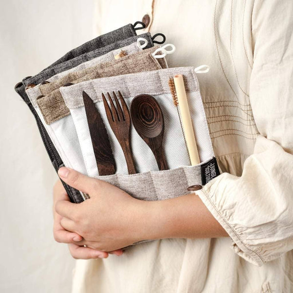 Upcycled Sustainable Wooden Cutlery Set
