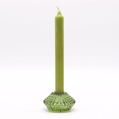 Emerald Glass Candle & Tealight Holder