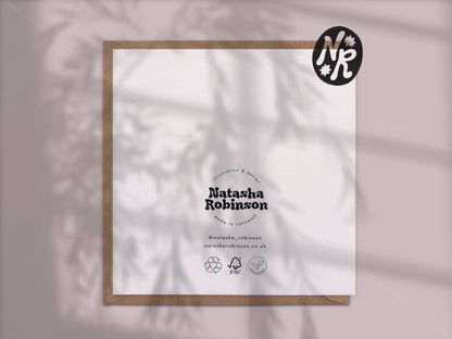 ‘Two Swimming Ladies’ Dorset Linocut Art Card