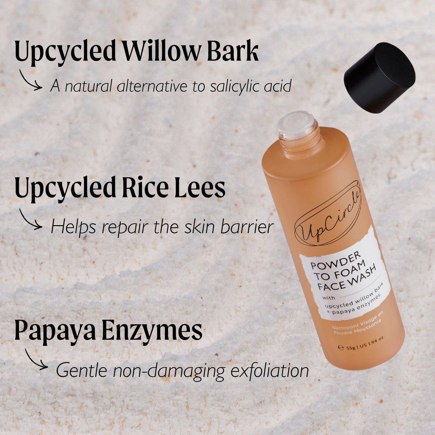 UpCircle Powder to Foam Face Wash