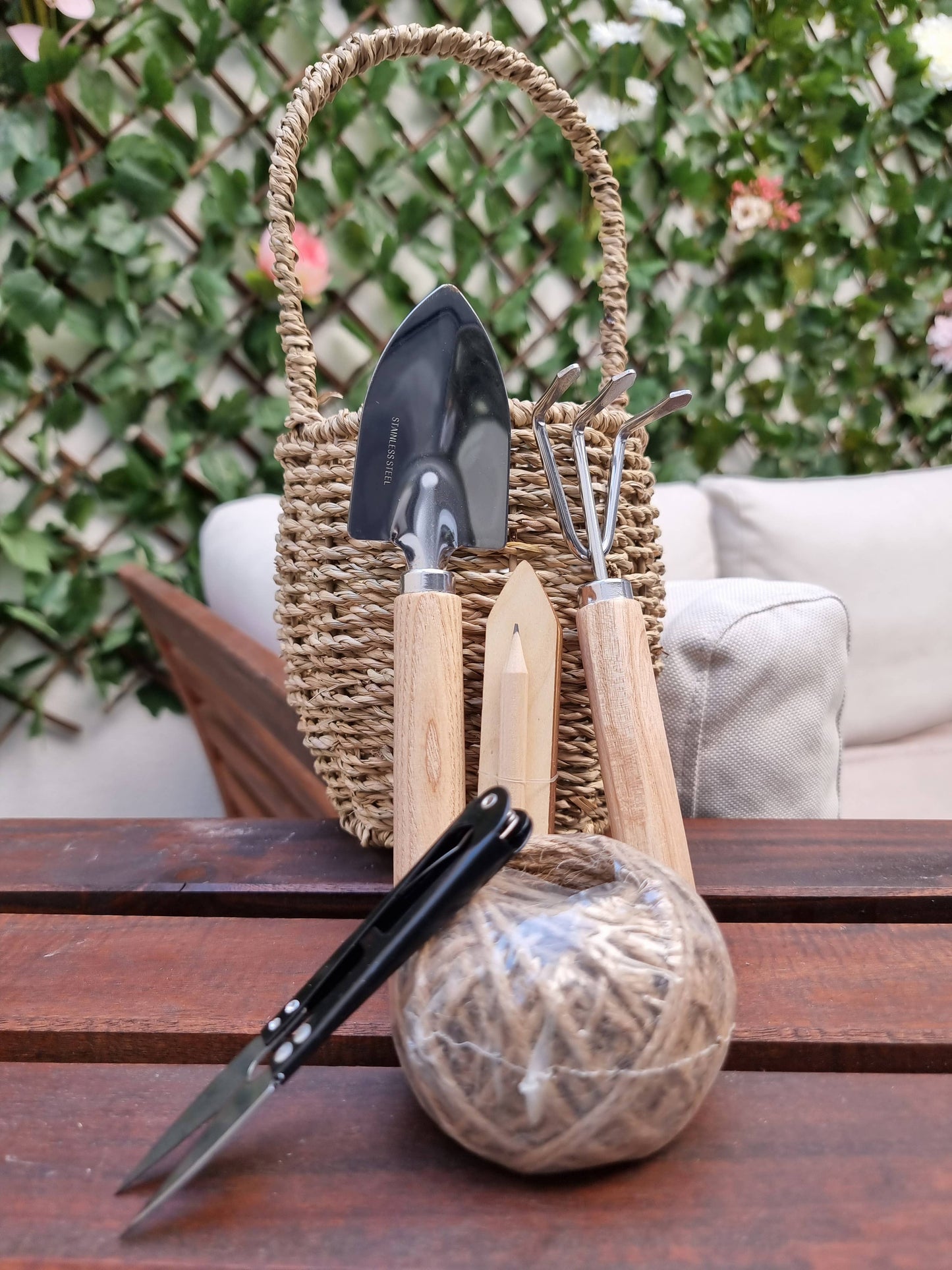 Spring Basket Garden Tools Set - 6 Piece