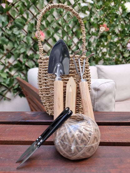 Spring Basket Garden Tools Set - 6 Piece